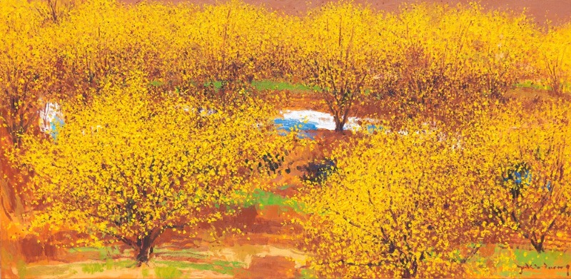 류재웅 Dream of Yellow Flower 90×43.7cm 캔버스에 유채 2021.jpg