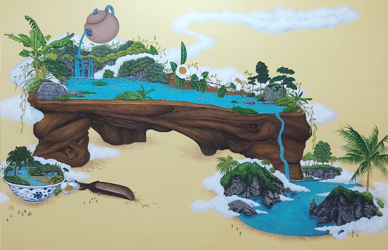 하루.K.다향만리.2023.한지에아크릴과슈.130x200cm.jpg