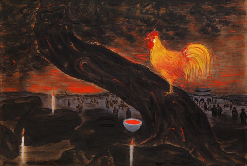 송필용.새벽-붉게물든정화수.1987.캔버스에유채.130.3x194cm.jpg