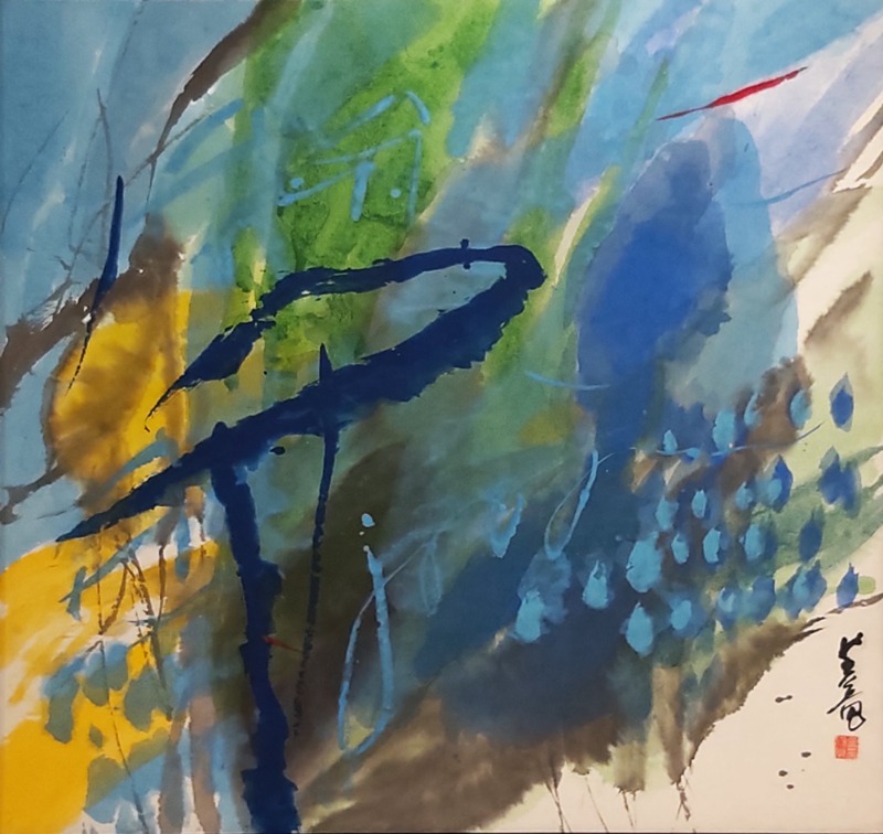 김대원,파아란생명력,2023,수묵담채,69x59cm.jpg