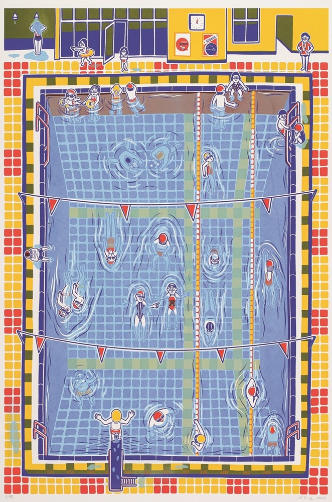 정승원作Swimming Pool Sud Bad (스위밍풀 쥐드 바드) 실크스크린_100x70cm_2023.jpg