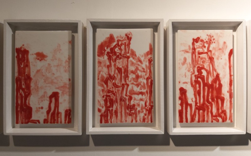 김광례,붉은산1~11,2025,흰흙에붉은유약,24x25cm.jpg