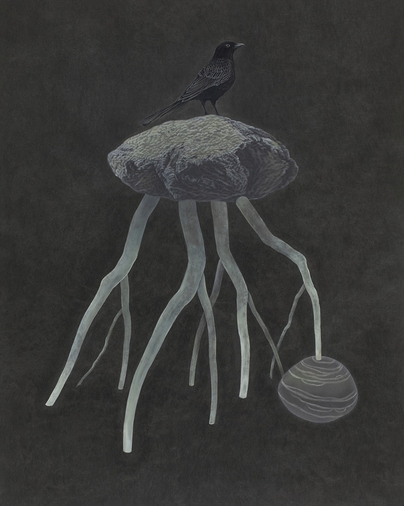 Belief, 2025, 장지에 먹, 채색, 오일파스텔, 90.9×72.7cm_.jpg