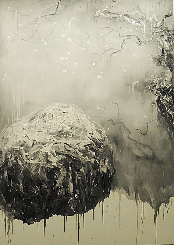 송필용 <수적석천 水滴石穿>, 2015, 캔버스에 유화, 227.3x162cm