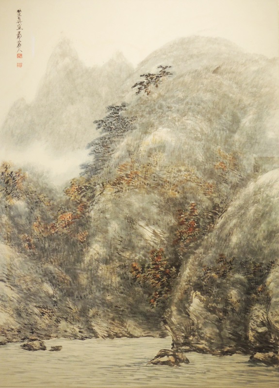 문장호, <추운(秋雲)>, 1991, 종이에 수묵담채, 96x69cm