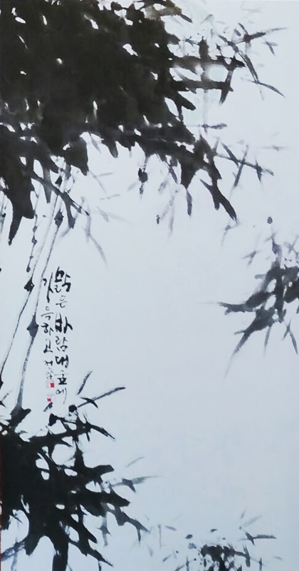 이병오 <맑은 바람>, 2017, 한지에 수묵담채, 70x130cm