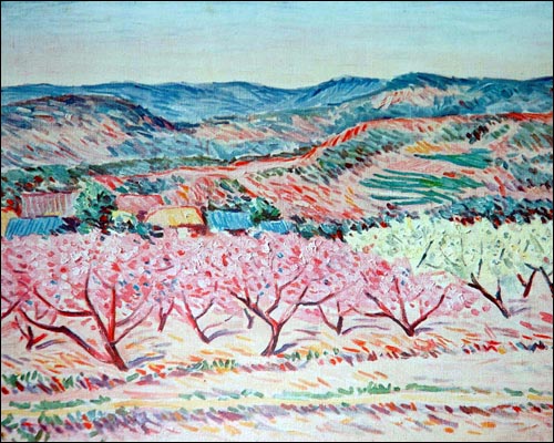 오지호 <도원풍경>, 1937, 캔버스에 유채, 50x60.6cm, 국립현대미술관 소장