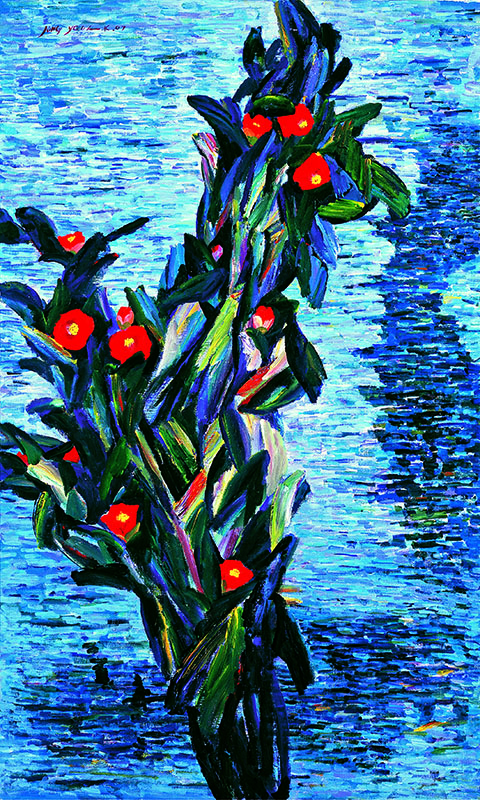 강종열 <동백>, 2007, 캔버스에 유채, 162.2×97cm
