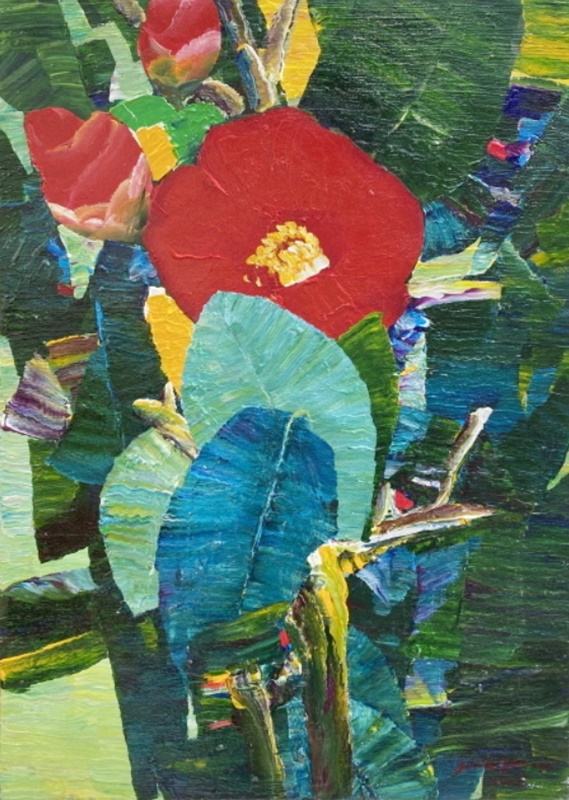 강종열 <동백>, 2023, 캔버스에 아크릴, 90.9x60.6cm