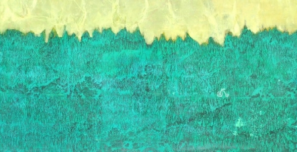 최미연 &lt;산_채집하다&gt;(부분), 2008, 한지에 채색, 153x50cm