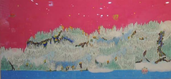 최미연 &lt;Space Time&gt;, 2016, 한지에 채색, 100x47cm
