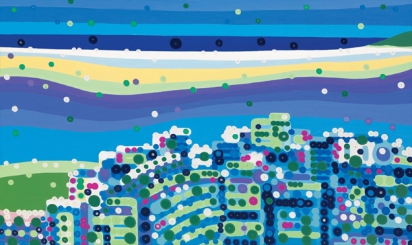 조근호 &lt;해변도시&gt;, 2011, 캔버스에 유채, 162x97cm