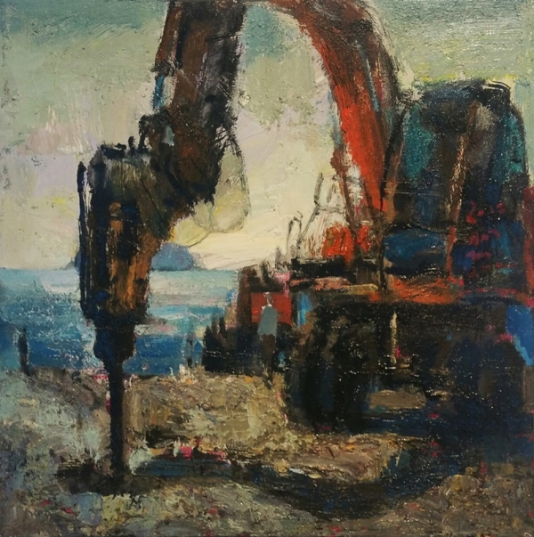 박성완 &lt;제주 강정&gt;, 2018, 캔버스에 유채, 30x30cm