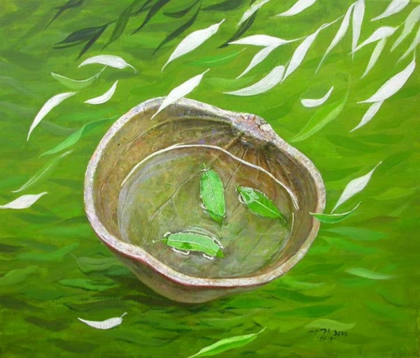 김희련 &lt;유류 柳流&gt;, 2009, 캔버스에 아크릴, 45.2x53cm