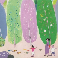 진원장, 바람부는 날에, 2024, 캔버스에 유채, 50x60.6cm