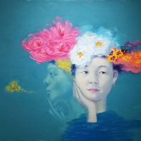 최재영 <Festival>, 2019, 캔버스에 혼합재, 65x91cm