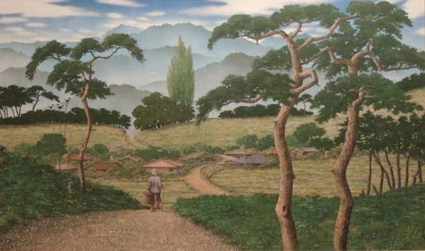 이강하 &lt;솔마을의 아침&gt;, 2005, 캔버스에 유채, 아크릴릭, 62x97cm