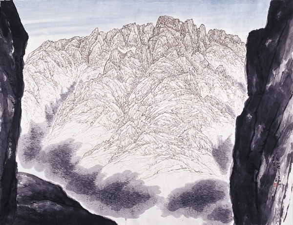 오견규 &lt;월출산&gt;, 2005, 종이에 수묵, 131x167cm, 전남도립미술관 소장