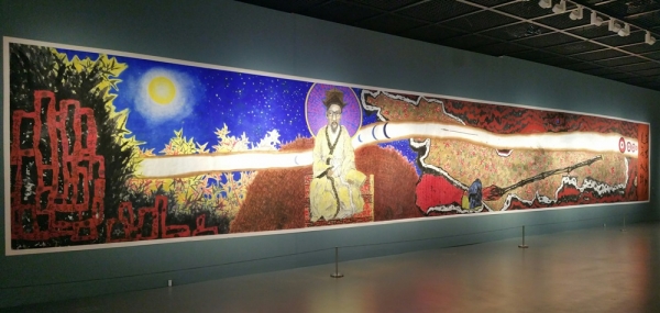 박종석 &lt;매천 황현&gt;, 2018, 종이에 혼합채색, 220x1480cm.