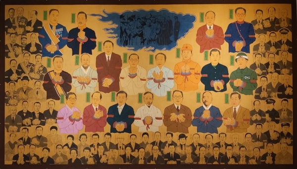이상호 &lt;일제를 빛낸 사람들&gt;, 2020, 한지에 채색, 240x320cm