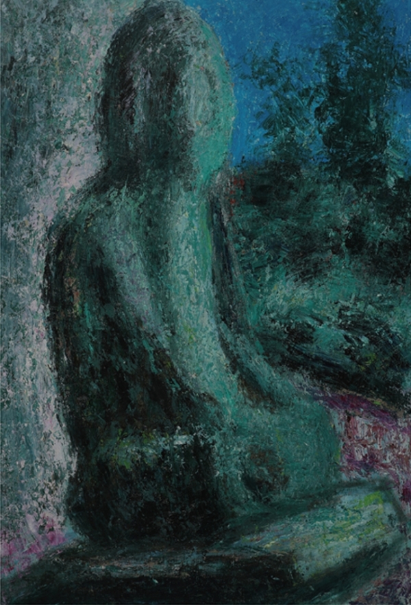 황순칠 &lt;좌불&gt;, 2025, 캔버스에 유채