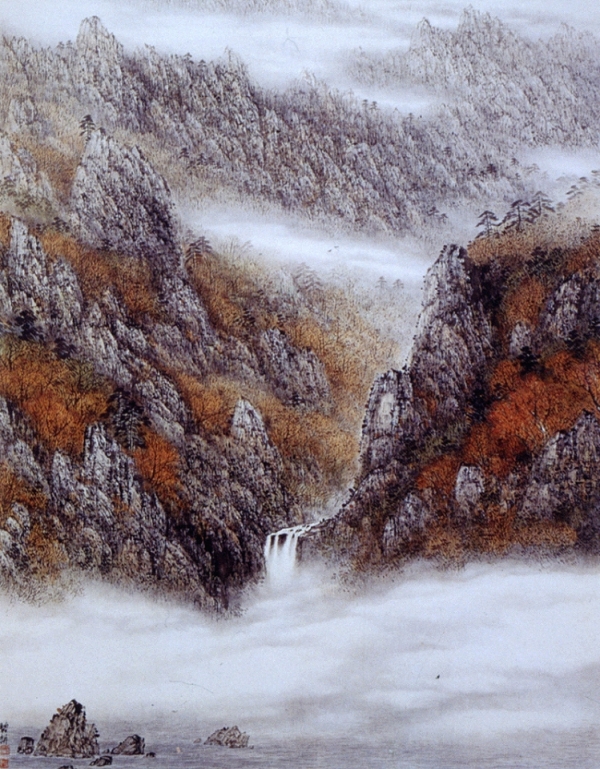 송계일 &lt;추곡&gt;, 1980, 한지에 수묵담채