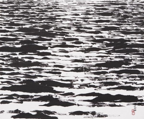 방의걸 &lt;해맞이&gt;, 2014, 한지에 먹, 54.5x46cm