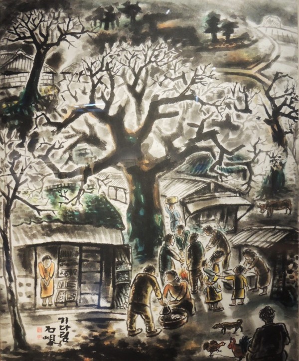 박은용 &lt;기다림&gt;, 1999. 수묵담채. 109x91cm