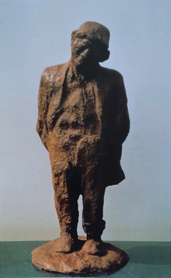 홍순모 &lt;나의 죄악을 말갛게 씻기시며&gt;, 1989, 합성수지, 검은 흙, 모래, 55x40x5cm